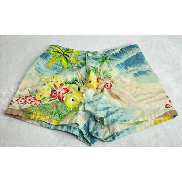 Henri Bendel 18 Mo. Infant Tropical Floral Hawaiian Shorts 100% Cotton Made In U - Picture 5 of 10